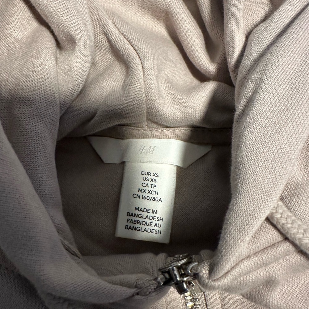 H&M Blush Pink Zip-Up Hoodie